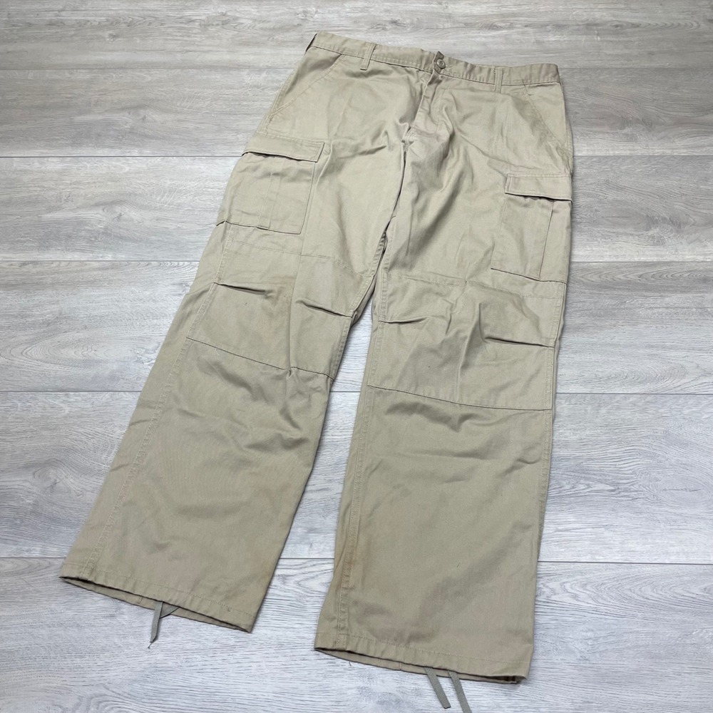 Rothco BDU Cargo Pants Mens Large Regular Tan Khaki Tactical Military Style